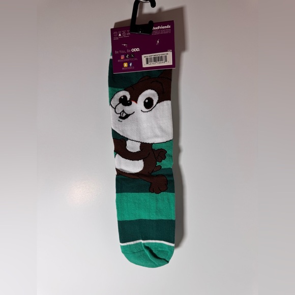 Vee Friends Other - Gary Vee Odd Sox Men’s Unisex 8-12 Green Striped Hustling Chipmunk Crew Sox New